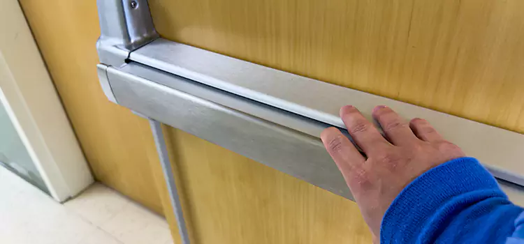 Installing a Push Bar on a Door Idylwood